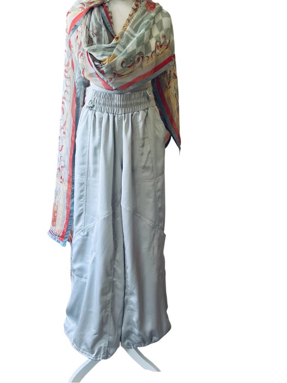 ๐ Daily Practice by Anthropologie Base Jump Parachute Pants Metallic xs - Picture 12 of 13